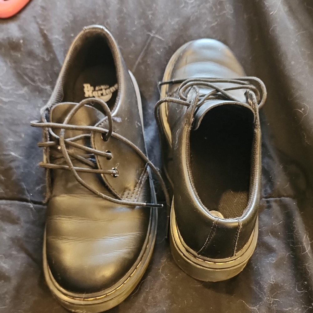 Dr. Martens Black Leather Derby Lace-Up Shoes